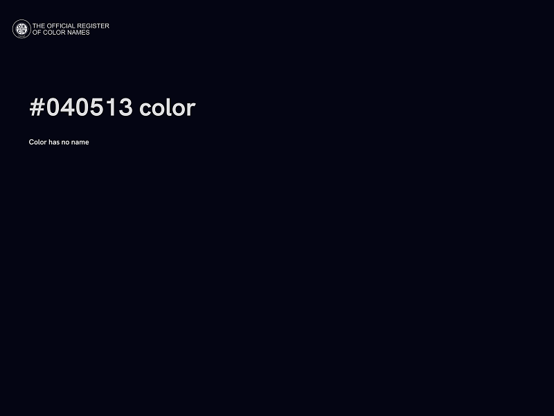 #040513 color image