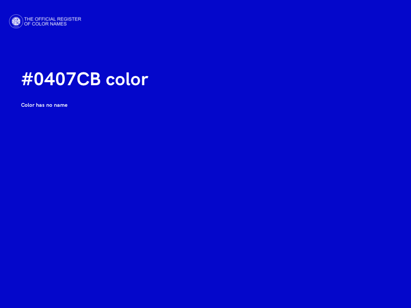 #0407CB color image