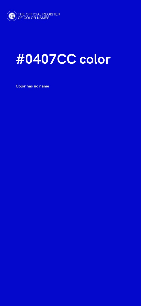 #0407CC color image