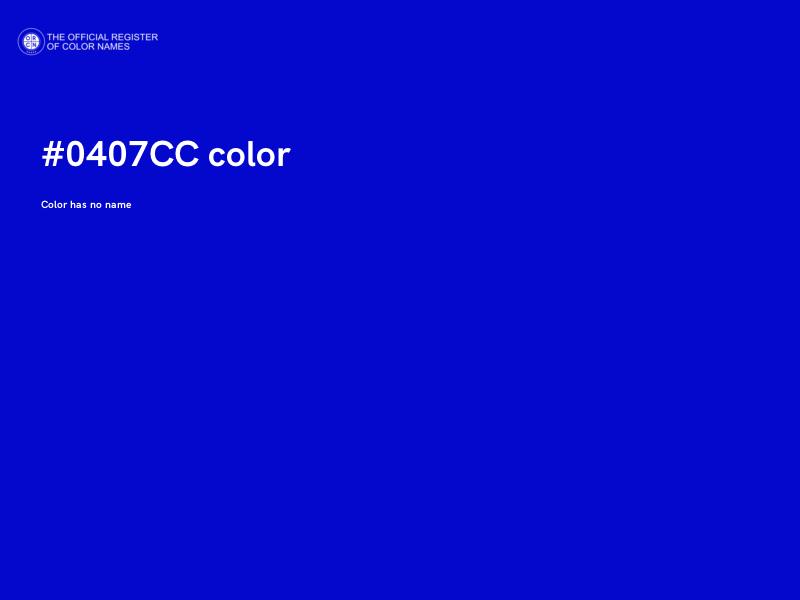 #0407CC color image