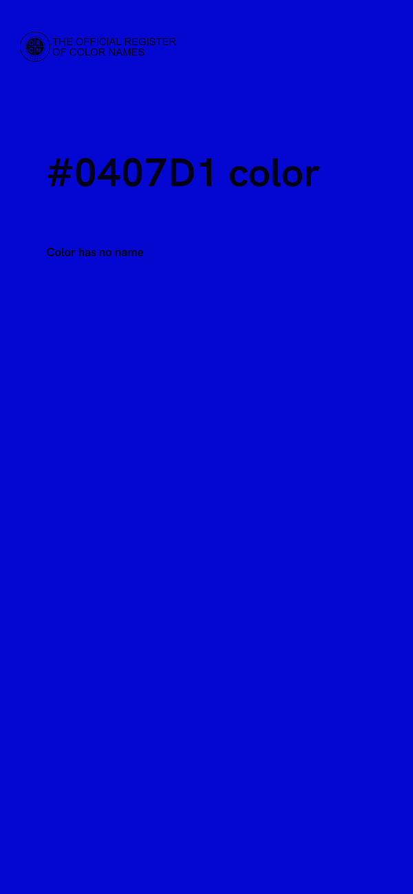 #0407D1 color image