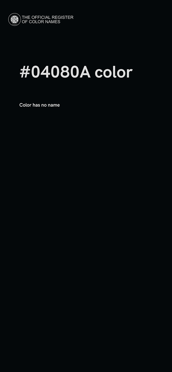#04080A color image