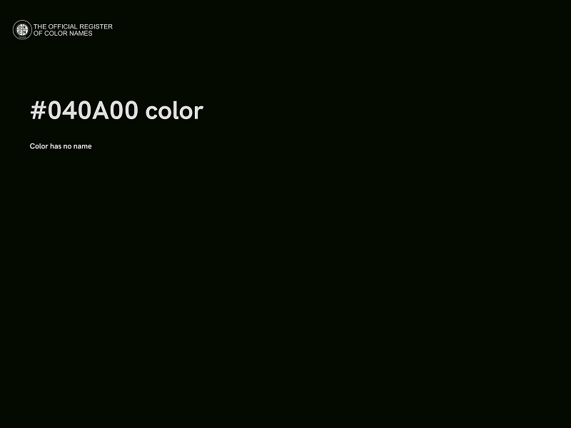 #040A00 color image