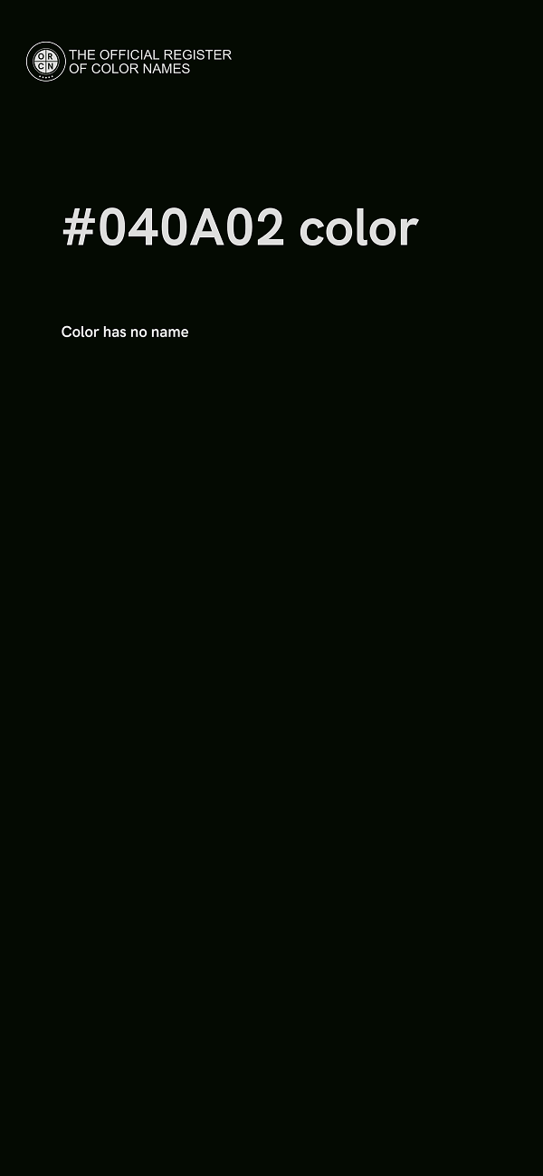 #040A02 color image