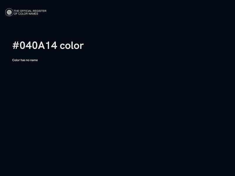 #040A14 color image