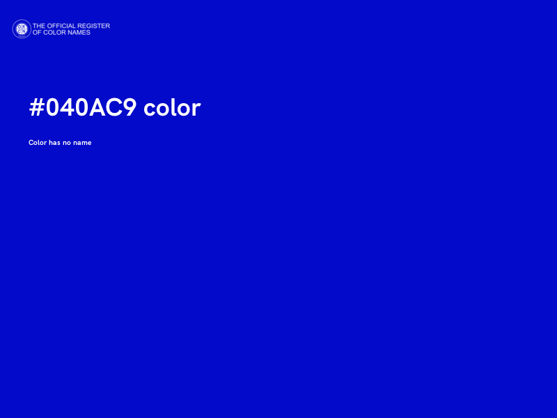 #040AC9 color image
