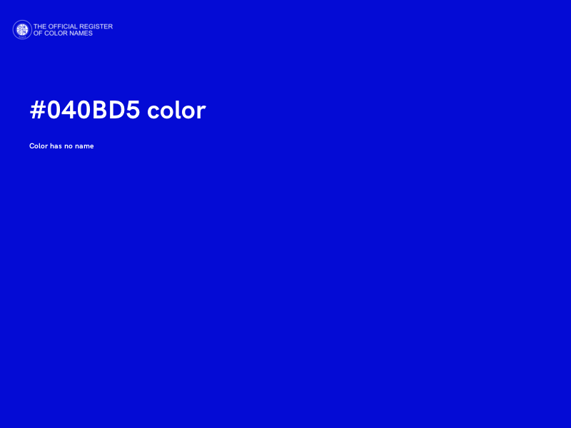 #040BD5 color image