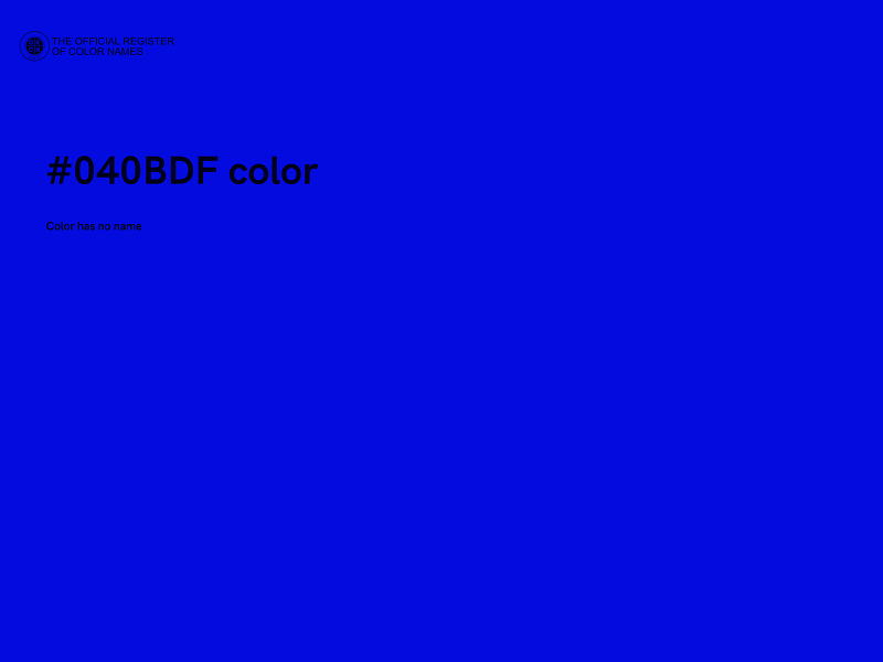 #040BDF color image