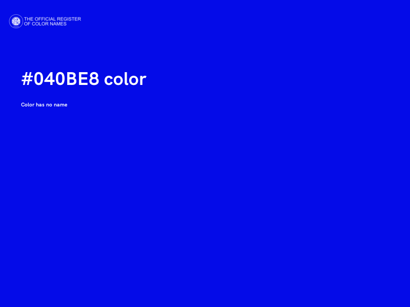 #040BE8 color image