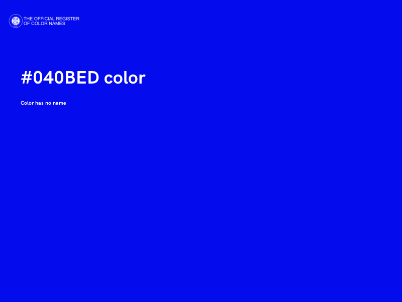 #040BED color image