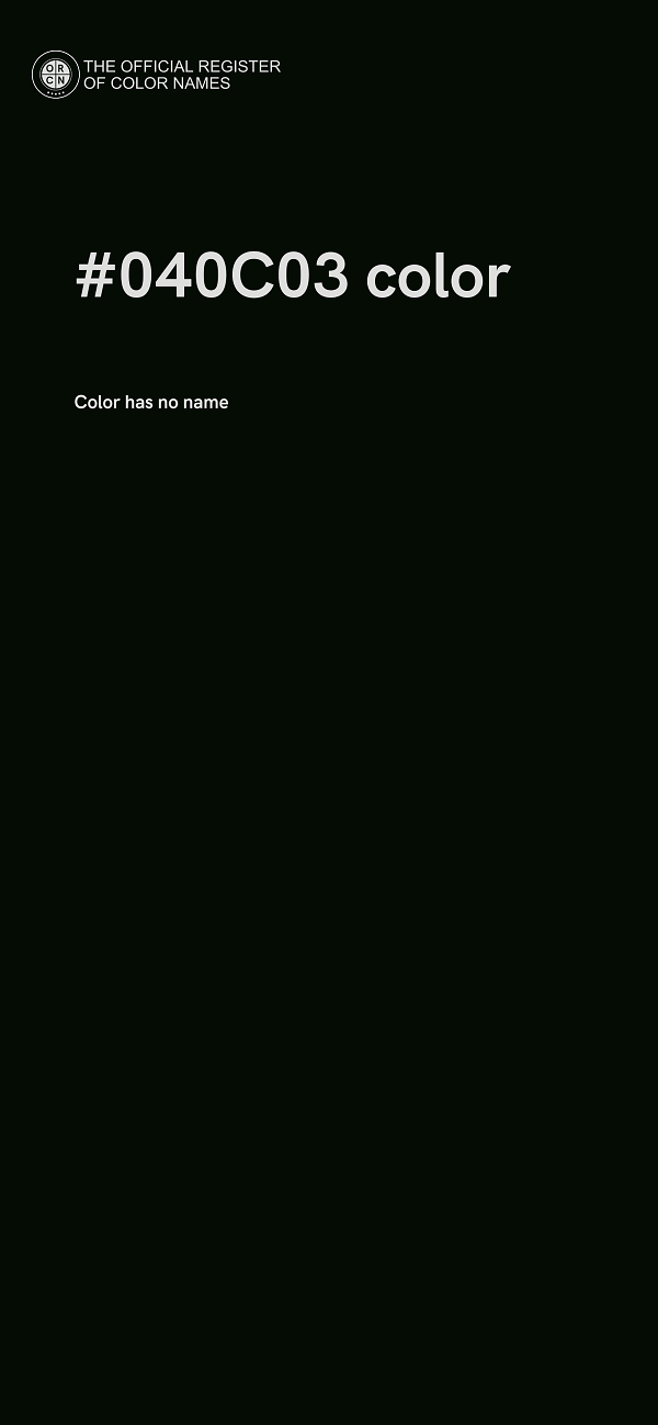 #040C03 color image
