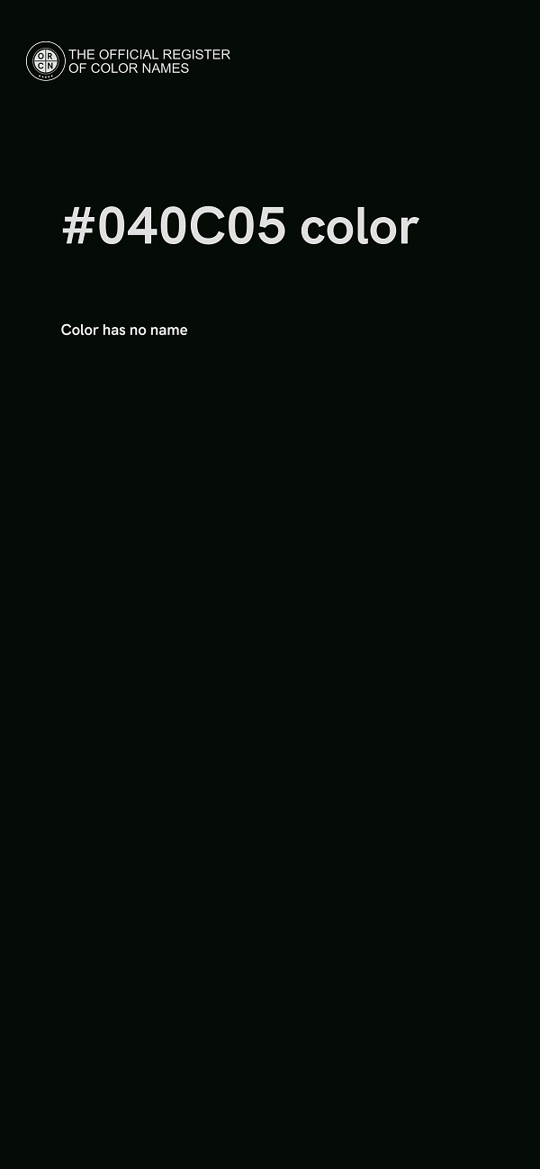 #040C05 color image