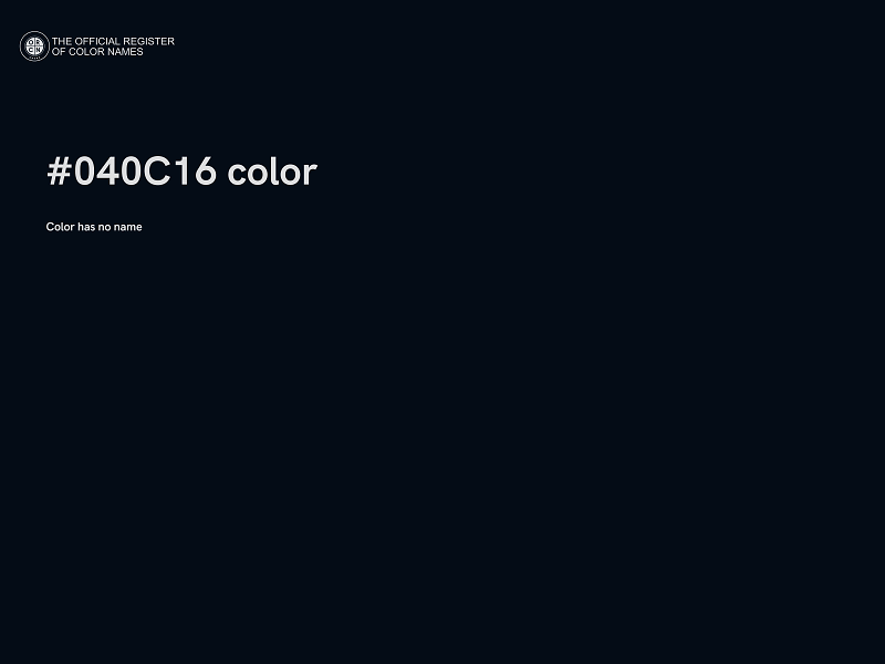 #040C16 color image