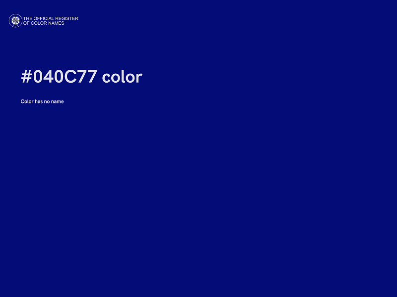 #040C77 color image