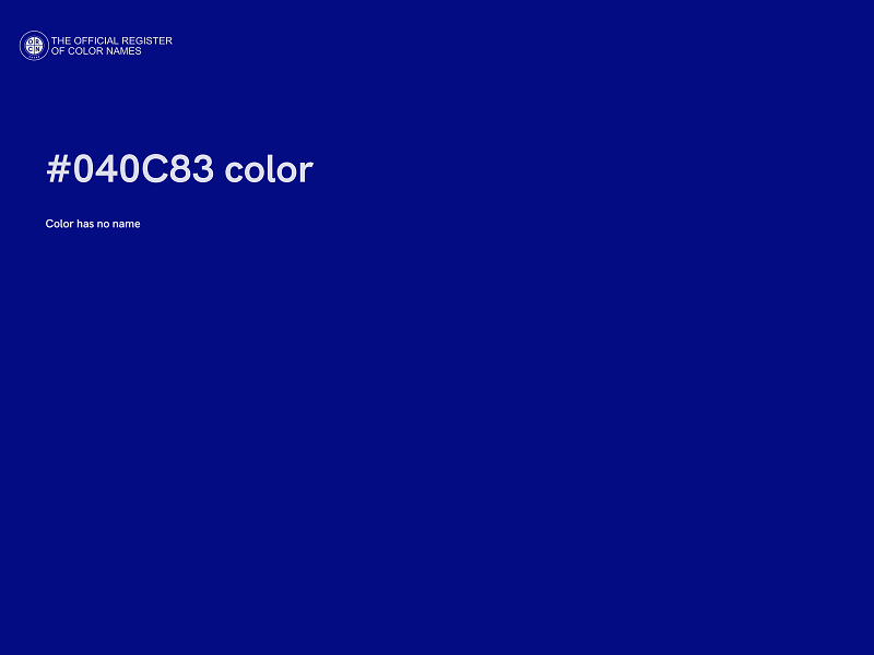 #040C83 color image