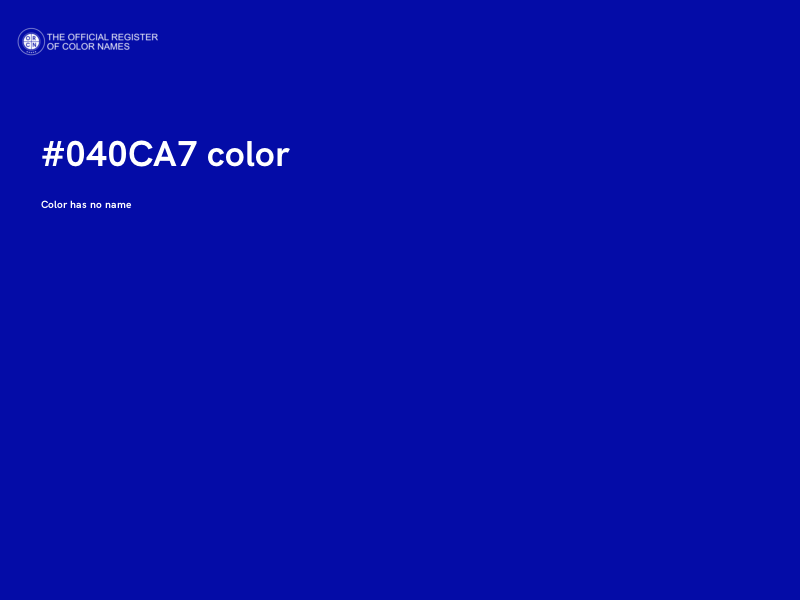#040CA7 color image