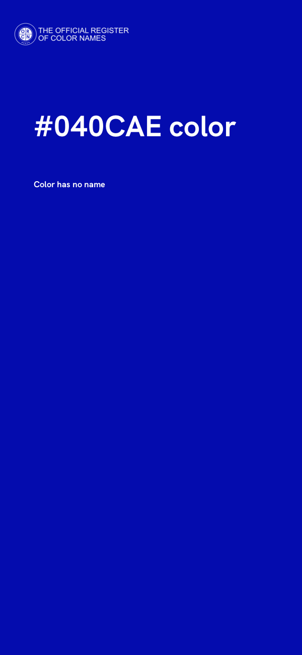 #040CAE color image