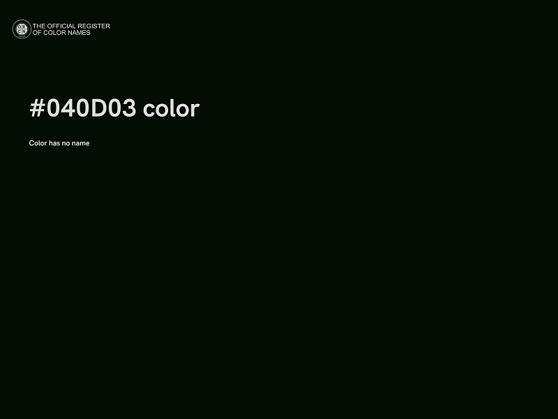 #040D03 color image