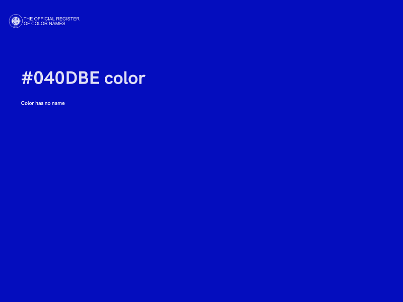 #040DBE color image