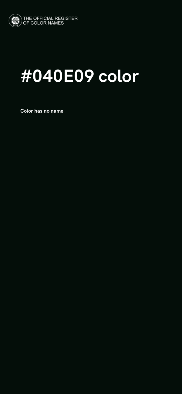 #040E09 color image