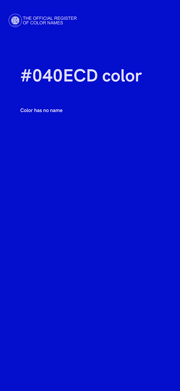 #040ECD color image