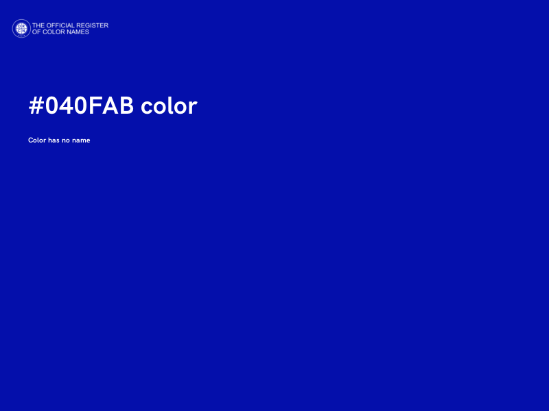 #040FAB color image