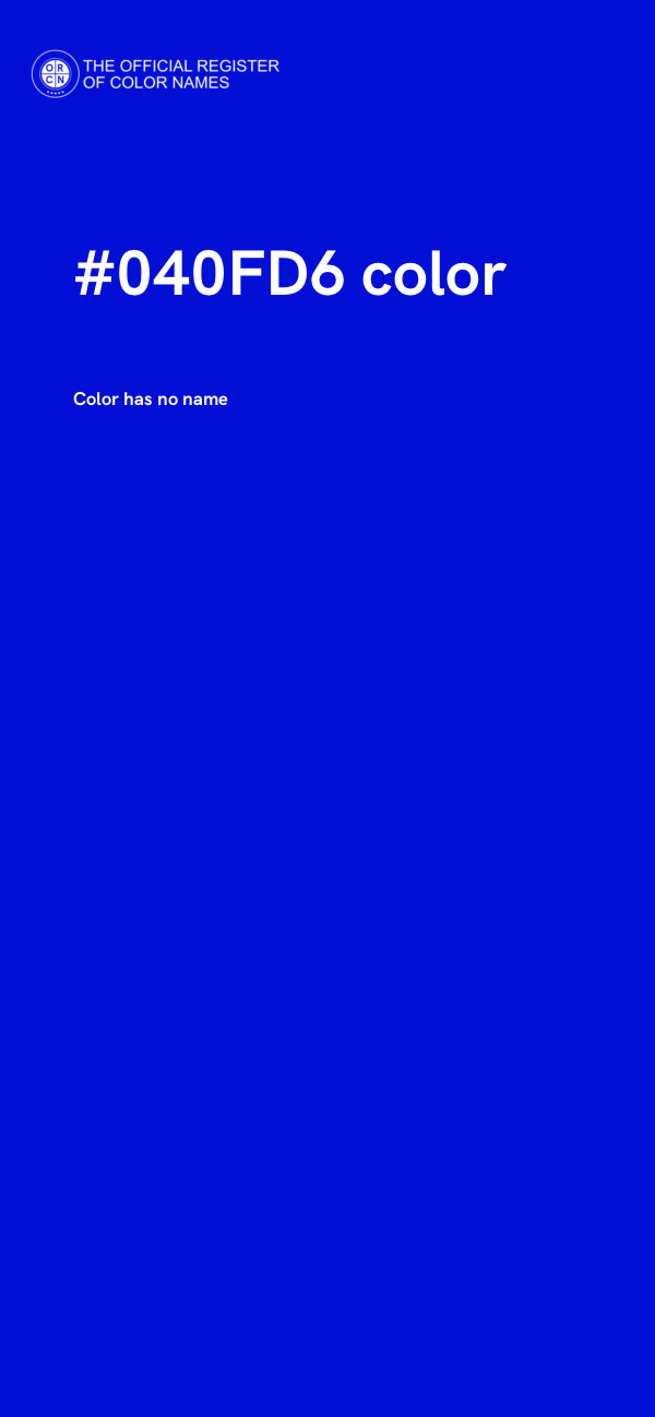 #040FD6 color image