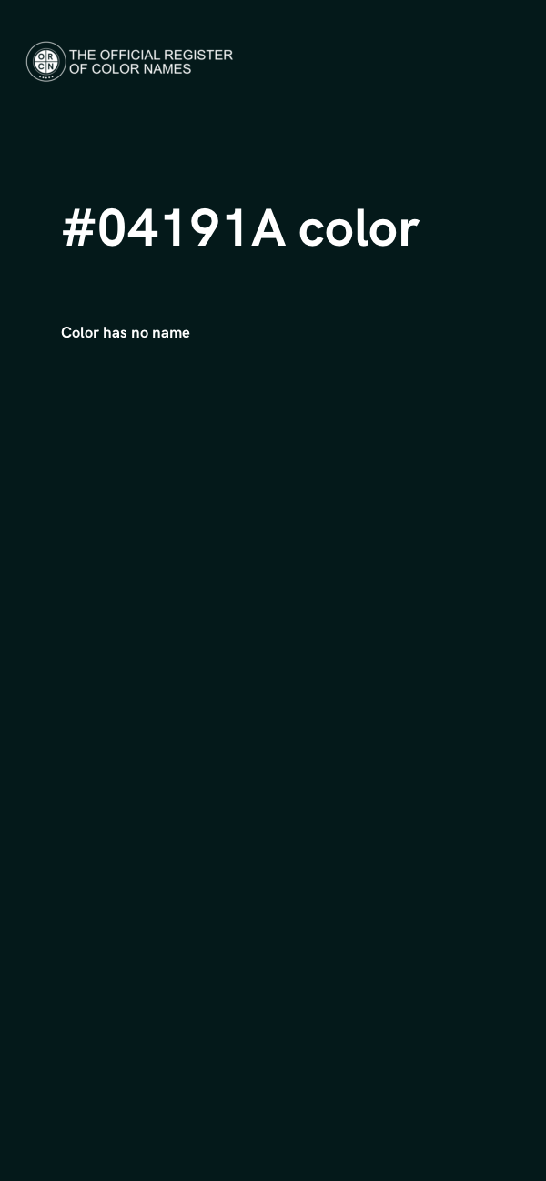 #04191A color image