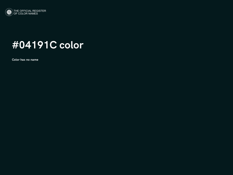 #04191C color image