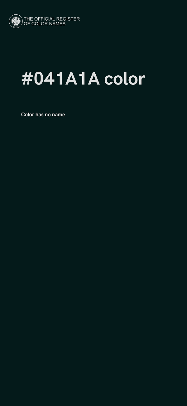 #041A1A color image