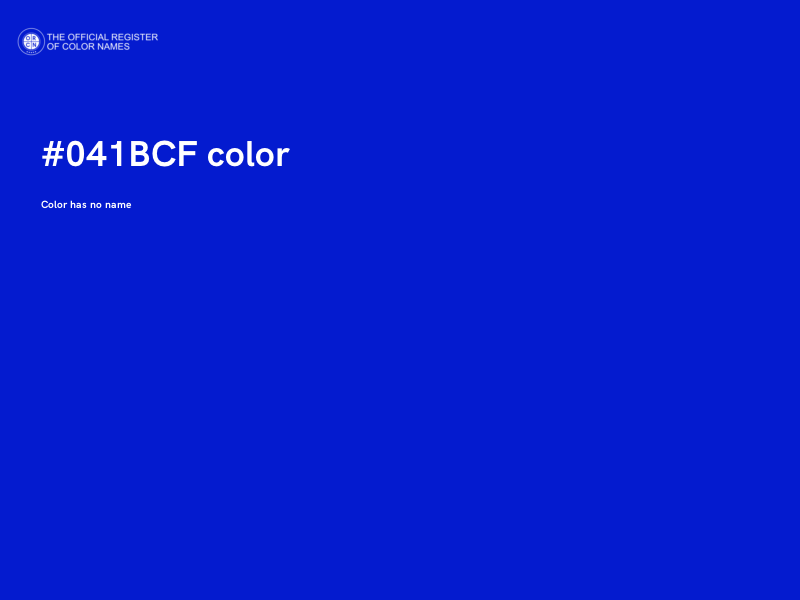 #041BCF color image