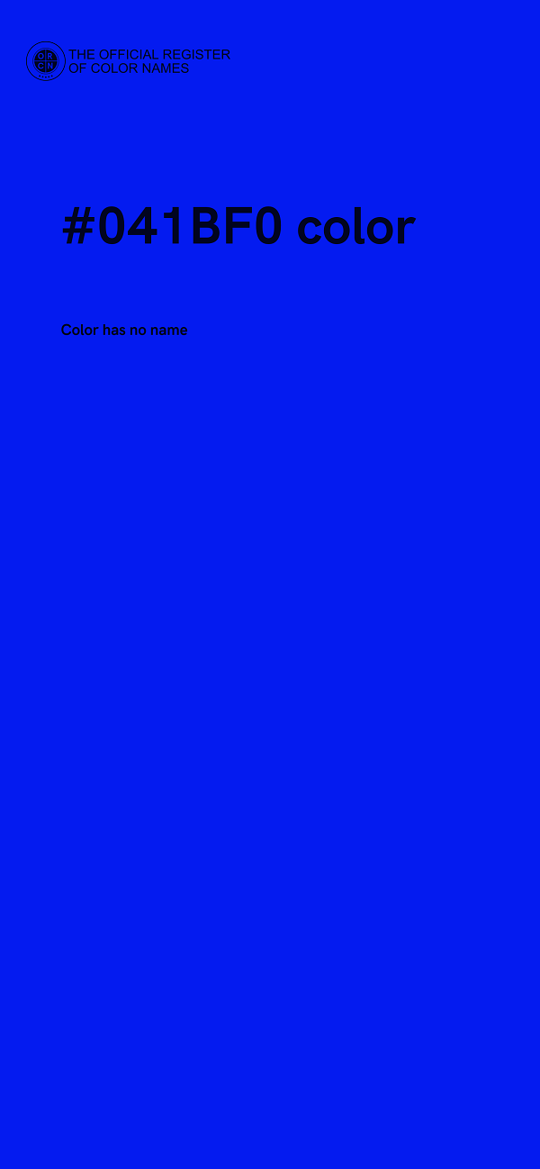 #041BF0 color image