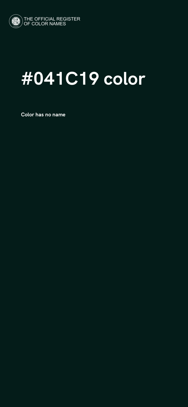 #041C19 color image