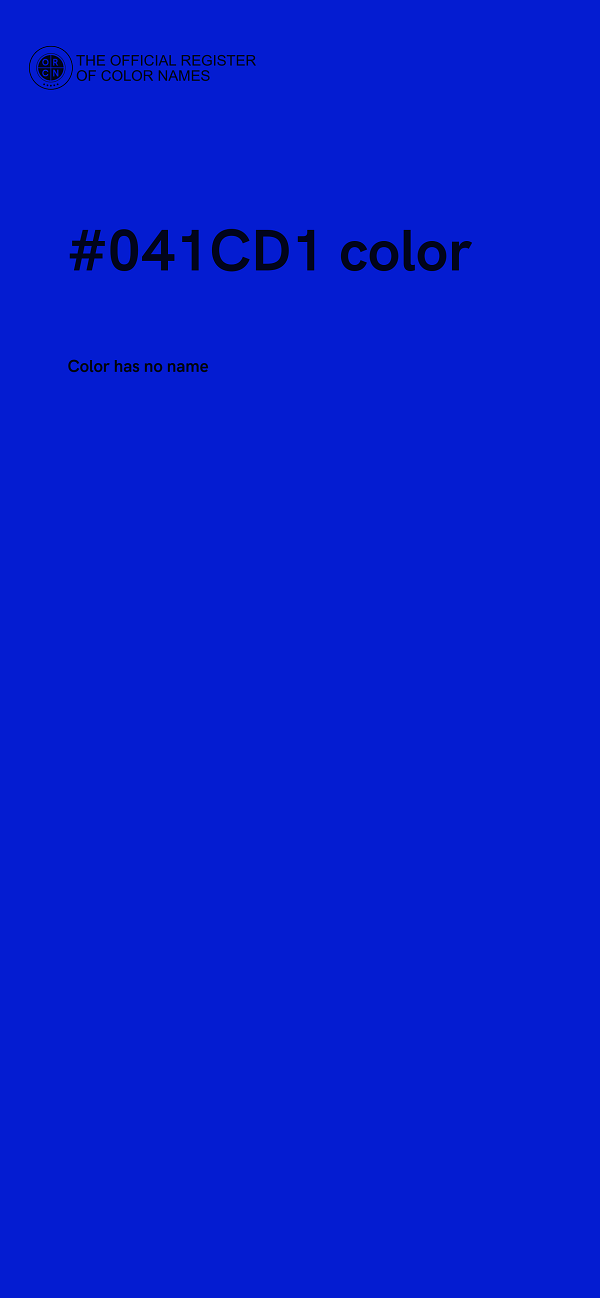#041CD1 color image