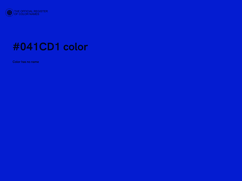 #041CD1 color image