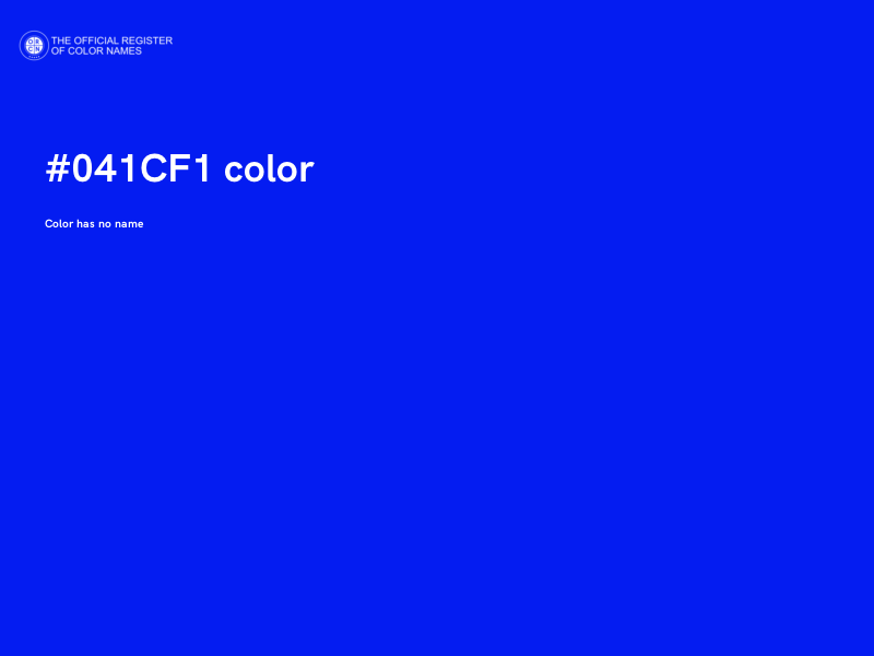#041CF1 color image