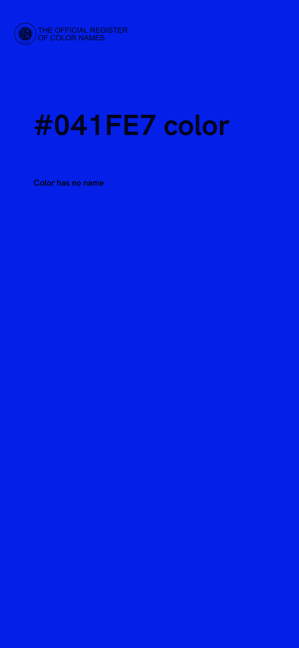 #041FE7 color image