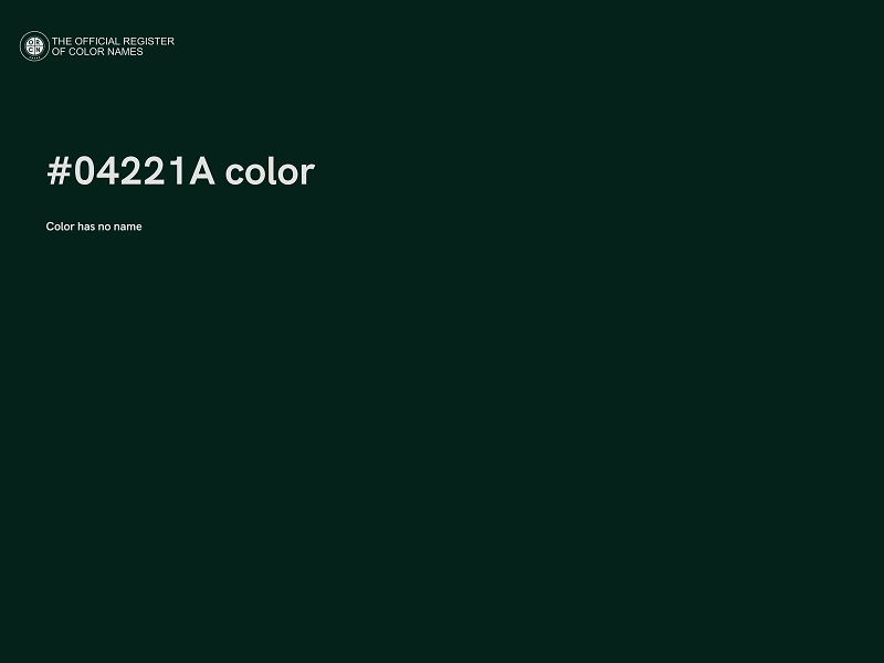 #04221A color image