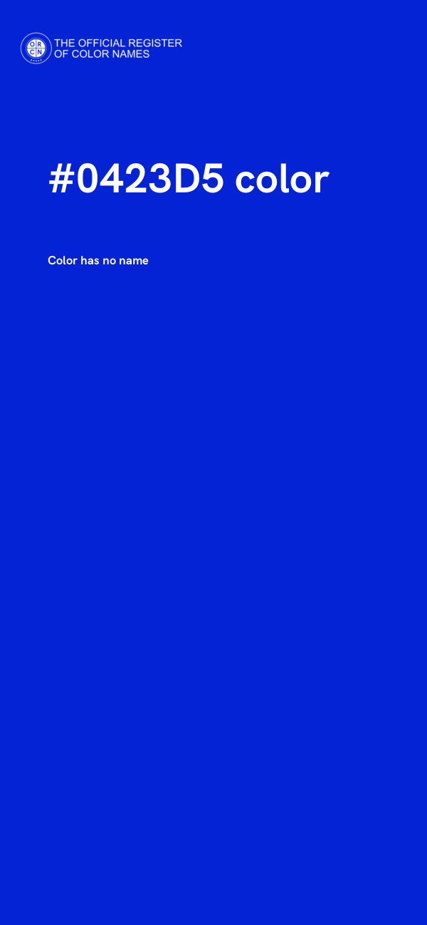 #0423D5 color image