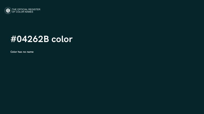 #04262B color image