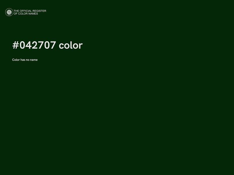#042707 color image