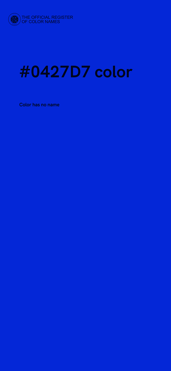 #0427D7 color image