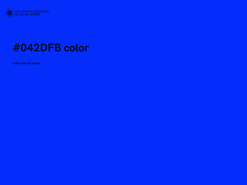 #042DFB color image