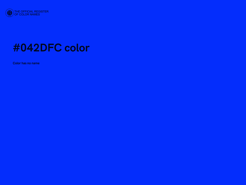 #042DFC color image