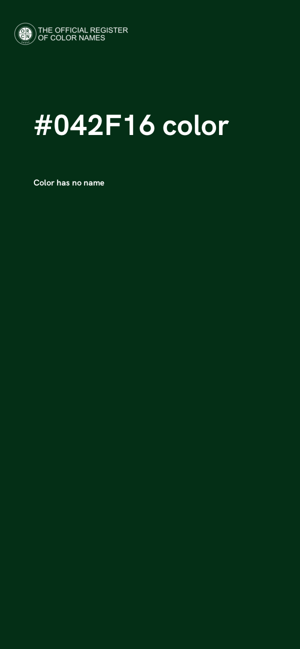 #042F16 color image