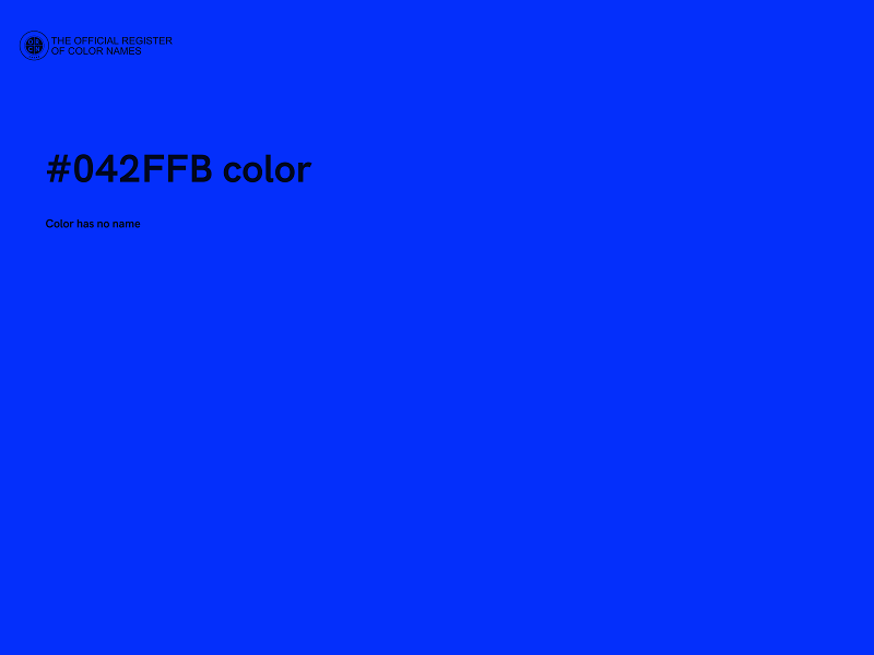 #042FFB color image