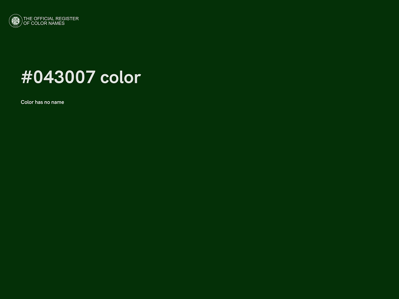 #043007 color image