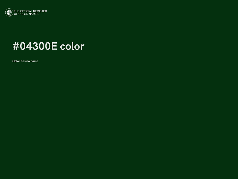 #04300E color image