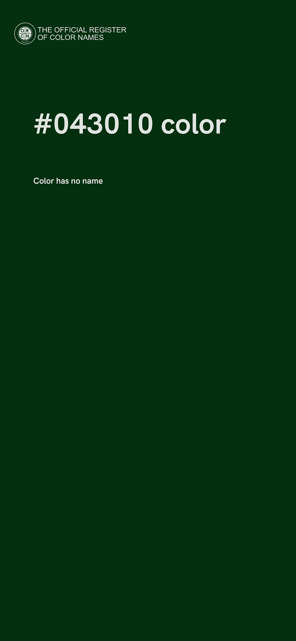 #043010 color image