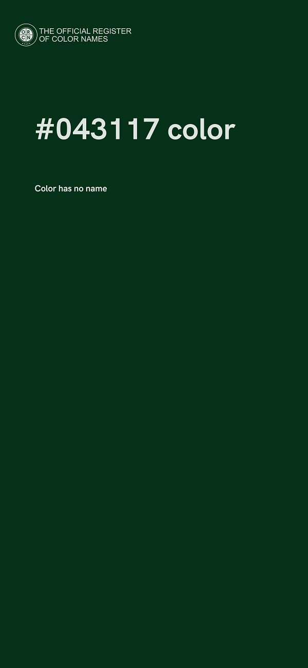 #043117 color image